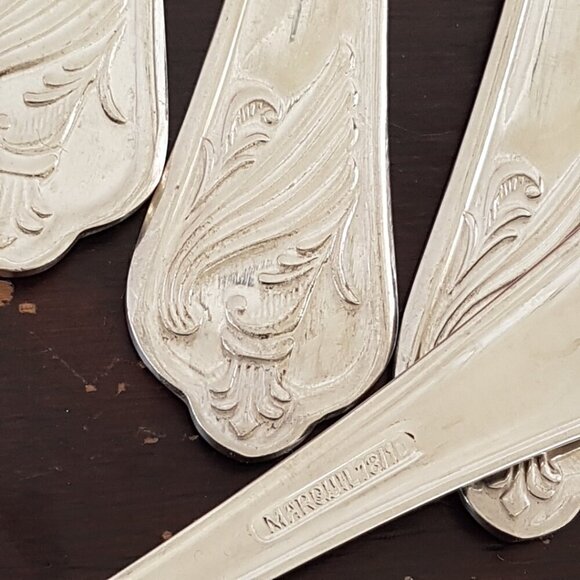 14pc Cake Forks and Butter Knife Set for 7, Marquil 18/10 Stainless Steel - Picture 5 of 7